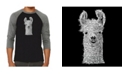 LA Pop Art Llama Men's Raglan Word Art T-shirt